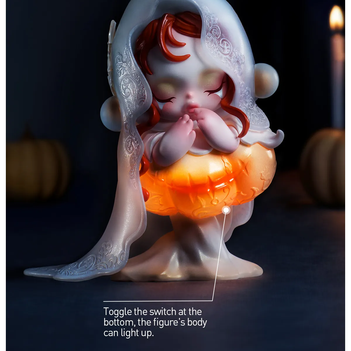 POP MART Pumpkin SKULLPANDA Covenant of the White Moon Figure Toy New