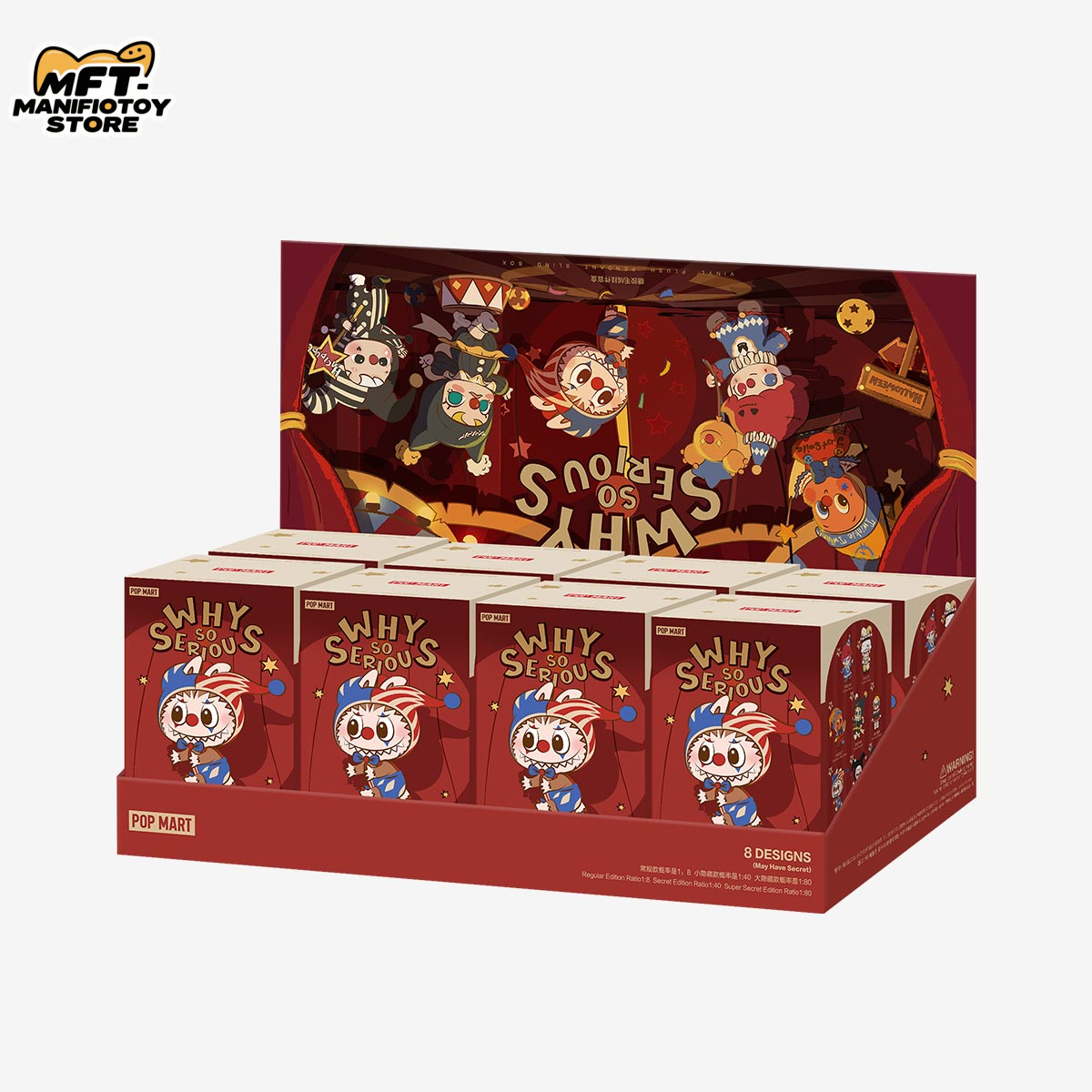 POP MART WHY SO SERIOUS Series-Vinyl Plush Pendant Blind Box