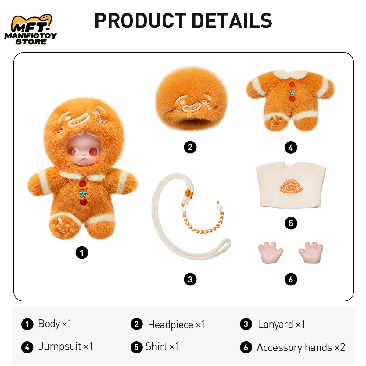 Zsiga Gingerbread Man 1/8 Action Figure POP MART Winter Holiday